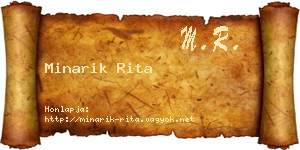 Minarik Rita névjegykártya